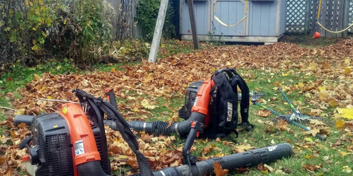 Blowers used for fall cleanup